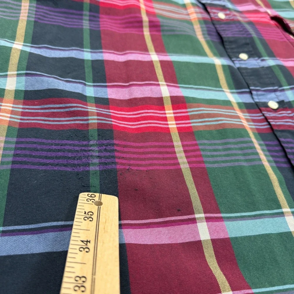 Polo Ralph Lauren Mens 3XB Plaid Button Down Shirt Multi Color Cotton LS